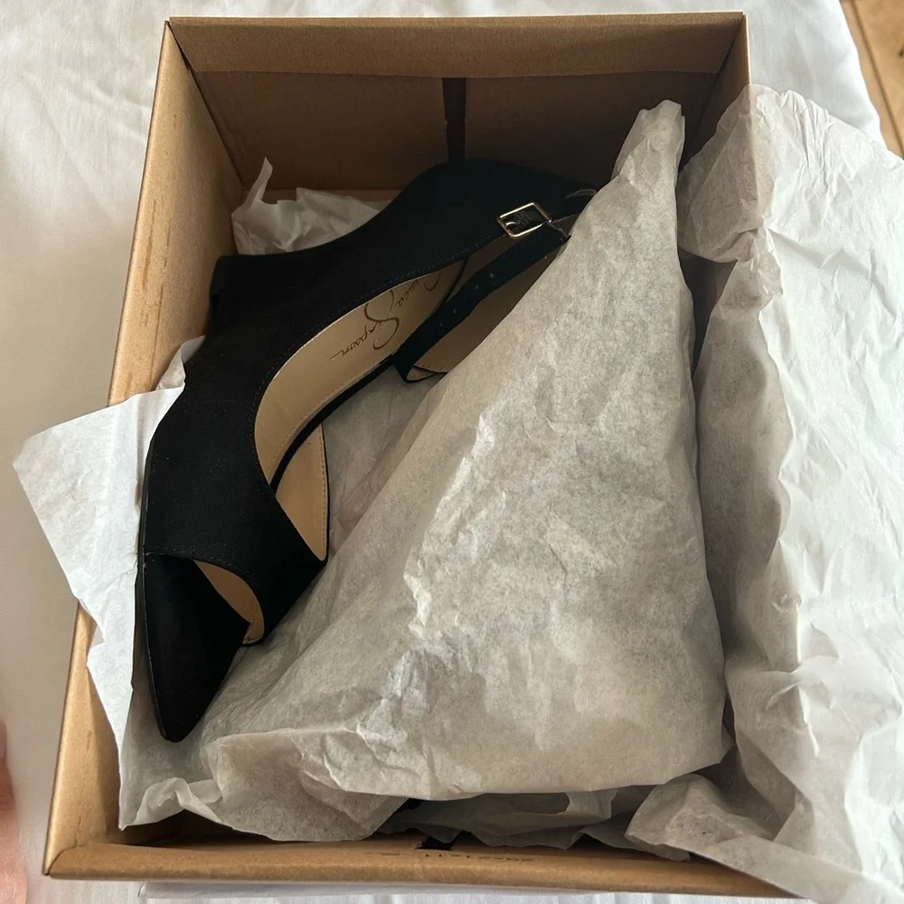 Jessica Simpson peep toe wedge sandal size 8 1/2 M - Picture 4 of 9